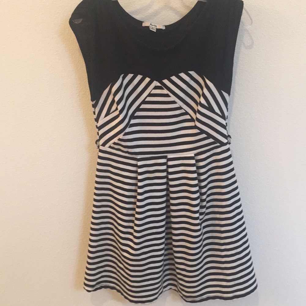 Black and White Striped Dress